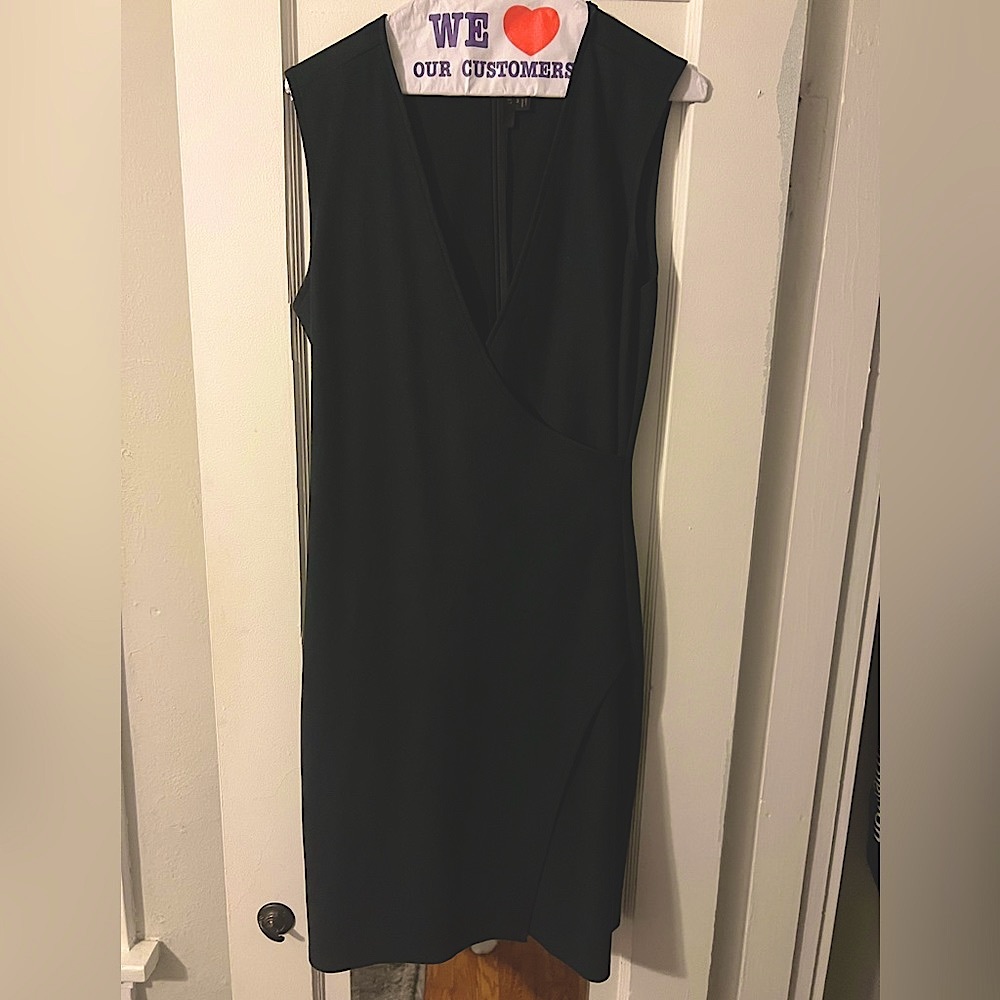 Midi suede wrap dress